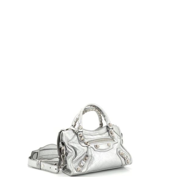 Balenciaga City Classic Studs Bag Leather Mini Silver - Picture 3 of 10